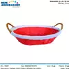 Foto articolo dell\'articolo CESTO OVALE CON BORDO VELLUTATO 50X36X13 CM CNT244 