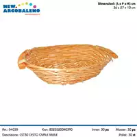 Foto articolo dell\'articolo CESTO OVALE MIELE 36X27X10 CM CST30 