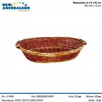 Foto articolo dell\'articolo CESTO OVALE NOCE 58X45X13 CM CNT21