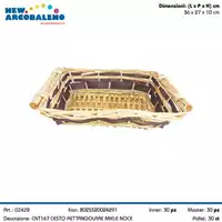 Foto articolo dell\'articolo CESTO RETTANGOLARE 36X27X10 CM CNT167 