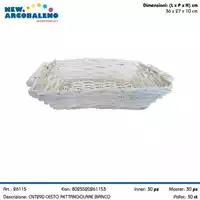 Foto articolo dell\'articolo CESTO RETTANGOLARE BIANCO 36X27X10 CM CNT290 