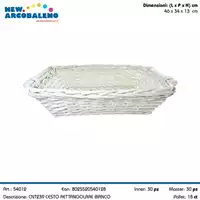 Foto articolo dell\'articolo CESTO RETTANGOLARE BIANCO 46X34X13 CM CNT239 