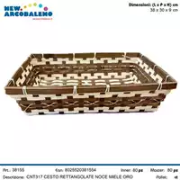 Foto articolo dell\'articolo CESTO RETTANGOLARE NOCE MIELE ORO CNT317