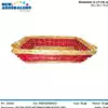 Foto articolo dell\'articolo CESTO RETTANGOLARE ROSSO/ORO 46X34X13 CM CNT148 