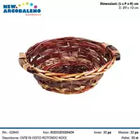 Foto articolo dell\'articolo CESTO ROTONDO NOCE 29X29X10 CM CNT218 