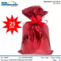 Foto articolo dell\'articolo CONFEZIONE 2 BUSTE REGALO METALLIZZATE 32x50 CM AN20 