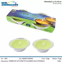 Foto articolo dell\'articolo CONFEZIONE 2 PZ CITRONELLA IN ALLUMINIO Ø8,5x4 CM AF2000 