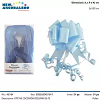 Foto articolo dell\'articolo CONFEZIONE 25 PZ COCCARDE AZZURRE 5X150 CM PRT745 
