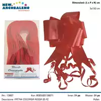 Foto articolo dell\'articolo CONFEZIONE 25 PZ COCCARDE ROSSE 5X150 CM PRT744 