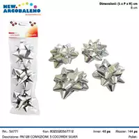 Foto articolo dell\'articolo CONFEZIONE 3 PZ COCCARDE ARGENTO 6 CM AN128 