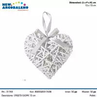 Foto articolo dell\'articolo CUORE DECORATIVO 15X15 CM CAS273 