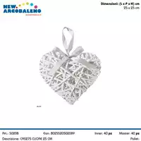 Foto articolo dell\'articolo CUORE DECORATIVO 25X25 CM CAS275 