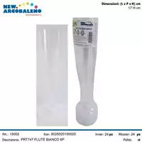 Foto articolo dell\'articolo FLUTE BASE BIANCA 6 PZ PRT747 