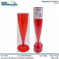 Foto articolo dell\'articolo FLUTE ROSSO 6 PZ PRT738 