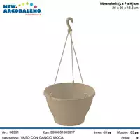 Foto articolo dell\'articolo HM26 BASKET CON GANCIO MELROSE ESPRIT 26X16.5H CM MOCA