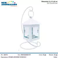 Foto articolo dell\'articolo LANTERNA CON DONDOLO 10X13X21,5 CM CAS320 