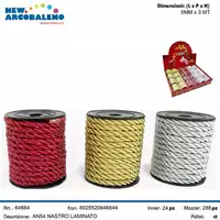 Foto articolo dell\'articolo NASTRO CORDONCINO 5mmx3m IN SHOW BOX DA 24 PZ AN54