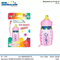 Foto articolo dell\'articolo PALLONCINO FOIL BIBERON GIRL H 81 CM CA. PRT222 