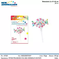 Foto articolo dell\'articolo PALLONCINO FOIL CARAMELLA H 30 CM CA. PRT553