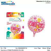 Foto articolo dell\'articolo PALLONCINO FOIL GIRL Ø46 CM CA. PRT224 