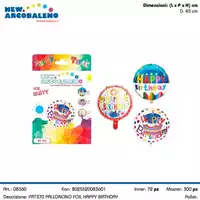 Foto articolo dell\'articolo PALLONCINO FOIL HAPPY BIRTHDAY Ø45 CM CA. PRT370