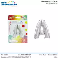 Foto articolo dell\'articolo PALLONCINO FOIL LETTERA A H 65 CM CA. PRT419 