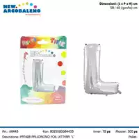 Foto articolo dell\'articolo PALLONCINO FOIL LETTERA L H 65 CM CA. PRT428