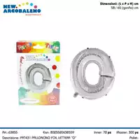 Foto articolo dell\'articolo PALLONCINO FOIL LETTERA O H 65CM CA. PRT431 