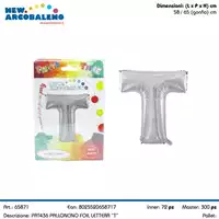 Foto articolo dell\'articolo PALLONCINO FOIL LETTERA T H 65 CM CA. PRT436 