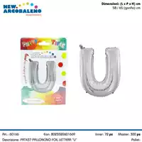 Foto articolo dell\'articolo PALLONCINO FOIL LETTERA U H 65 CM CA. PRT437 