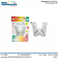 Foto articolo dell\'articolo PALLONCINO FOIL LETTERA W H 65 CM CA. PRT439 