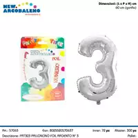 PALLONCINO FOIL N°3 H 60 CM CA. PRT303 