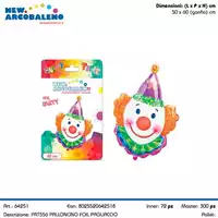 Foto articolo dell\'articolo PALLONCINO FOIL PAGLIACCIO 50X60 CM CA. PRT556 