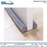 Foto articolo dell\'articolo PARASPIFFERI IN SPUGNA PER PORTE E FINESTRE GRIGIO 93 CM CAS44