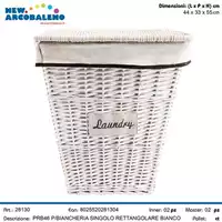 Foto articolo dell\'articolo PORTABIANCHERIA RETTANGOLARE BIANCO LAUNDRY PRB46 