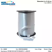 Foto articolo dell\'articolo ROCCHETTA NASTRO ARGENTO 1cmX230 mt PRT525 