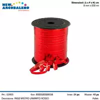 Foto articolo dell\'articolo ROCCHETTA NASTRO LAMINATO ROSSO 1cmX250mt AN52