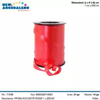 Foto articolo dell\'articolo ROCCHETTA NASTRO ROSSO 1cmX230 mt PRT526 