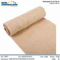 Foto articolo dell\'articolo ROTOLO DECORATIVO IN IUTA 48cmx4,57m AN65