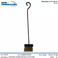 Foto articolo dell\'articolo SCOPINO CAMINO SETOLE IN OTTONE 50 CM 75925