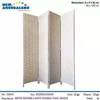 Foto articolo dell\'articolo SEPARE' 4 ANTE DOUBLE FACE GRIGIO 180X40 CM SEP02