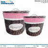 Foto articolo dell\'articolo SET 2 CESTI PORTALAVORO IN VIMINI FODERATI CST65