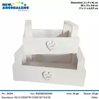 Foto articolo dell\'articolo SET 2 PZ CASSETTA BIANCA CUORE VSL13 
