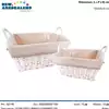 Foto articolo dell\'articolo SET 2 PZ CESTO IN VIMINI FODERATO CST22 