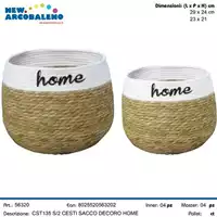 Foto articolo dell\'articolo SET 2 PZ CESTO SACCO DECORO HOME CST135 