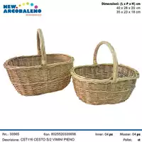Foto articolo dell\'articolo SET 2 PZ CESTO VIMINI PIENO CST116 