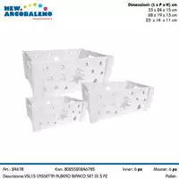 Foto articolo dell\'articolo SET 3 PZ CASSETTA ALBERO BIANCO VSL15