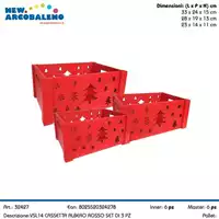Foto articolo dell\'articolo SET 3 PZ CASSETTA ALBERO ROSSO VSL14 