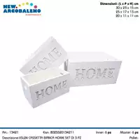 Foto articolo dell\'articolo SET 3 PZ CASSETTA PORTA OGGETTI BIANCA HOME VSL24 