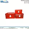 Foto articolo dell\'articolo SET 3 PZ CASSETTA ROSSA DECORO ALBERO VSL19 